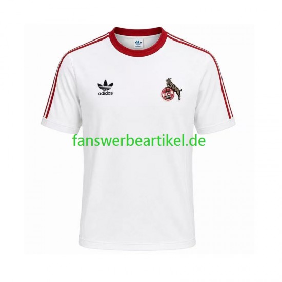 Retro 1986 1987 Trikot FC Köln Herren Heimausrüstung Kurzarm