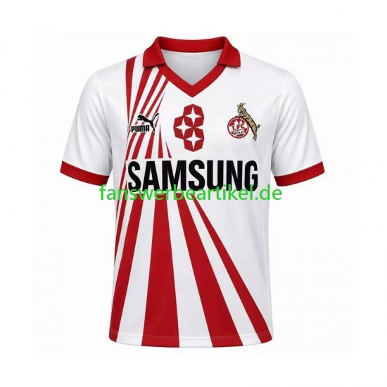 Retro 1991 Trikot FC Köln Herren Heimausrüstung 1990 Kurzarm