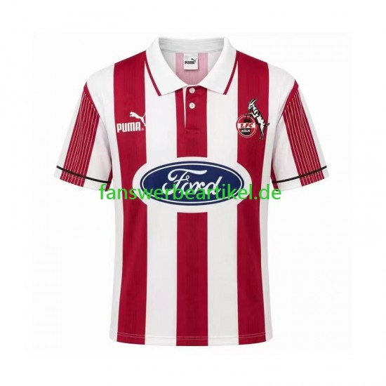 Retro 1995 1996 Trikot FC Köln Herren Heimausrüstung Kurzarm