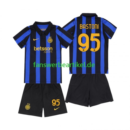 Alessandro Bastoni 95 Trikot Inter Mailand Kinder Heimausrüstung 2026-2027 Kurzarm