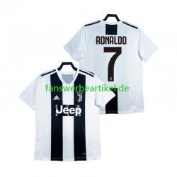Cristiano Ronaldo Retro 2018 2019 Trikot Juventus Turin Herren Heimausrüstung Kurzarm