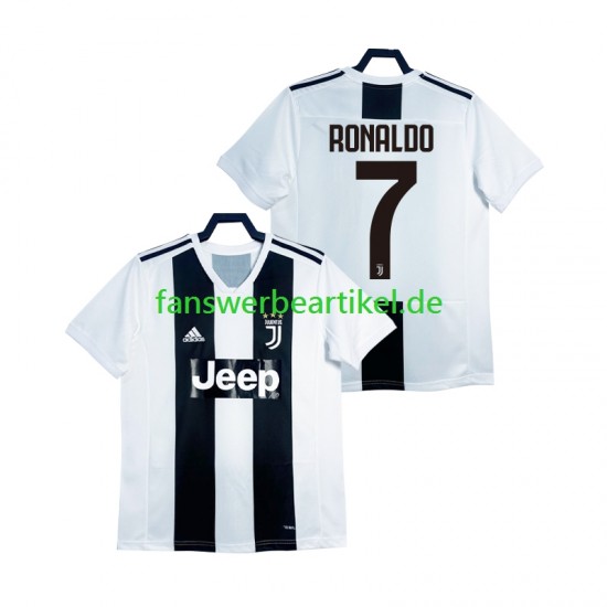 Cristiano Ronaldo Retro 2018 2019 Trikot Juventus Turin Herren Heimausrüstung Kurzarm