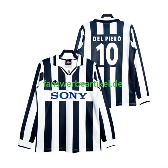 DEL PIERO 10 Retro 1997 Trikot Juventus Turin Herren Heimausrüstung Langarm