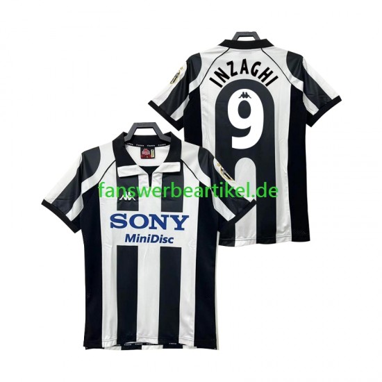 INZAGHI 9 Retro 1997 1998 Trikot Juventus Turin Herren Heimausrüstung Kurzarm