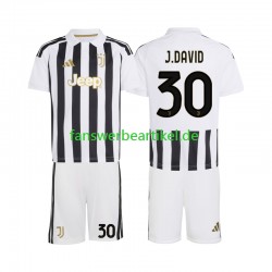 Jonathan David 30 Trikot Juventus Turin Kinder Heimausrüstung 2026-2027 Kurzarm