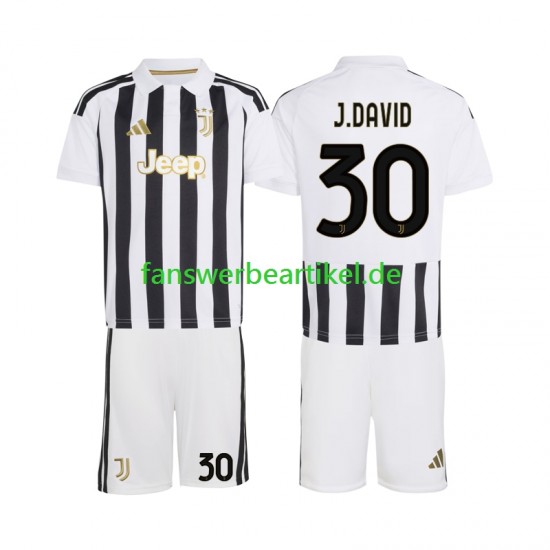 Jonathan David 30 Trikot Juventus Turin Kinder Heimausrüstung 2026-2027 Kurzarm
