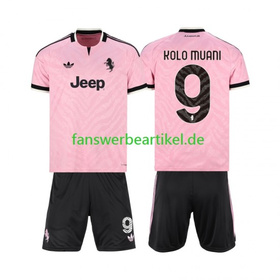 Randal Kolo Muani 9 Trikot Juventus Turin Kinder Auswärtsausrüstung 2026-2027 Kurzarm