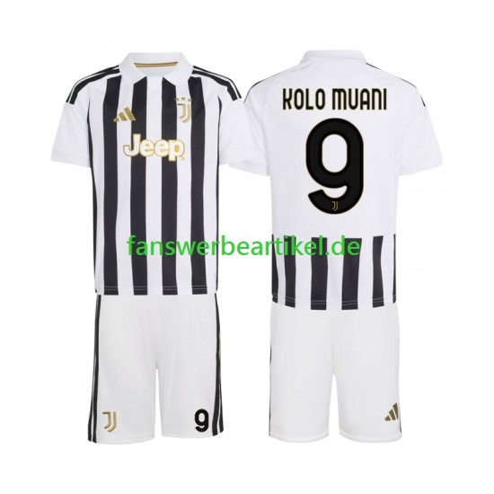 Randal Kolo Muani 9 Trikot Juventus Turin Kinder Heimausrüstung 2026-2027 Kurzarm