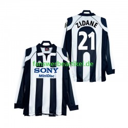 ZIDANE 21 Retro 1997 1998 Trikot Juventus Turin Herren Heimausrüstung Langarm