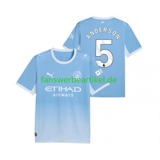 Elliot Anderson 5 Trikot Manchester City Herren Heimausrüstung 2026-2027 Kurzarm