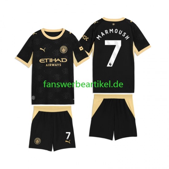 Omar Marmoush 7 Trikot Manchester City Kinder Auswärtsausrüstung 2026-2027 Kurzarm