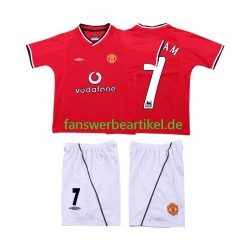 BECKHAM 7 Retro 2000 2002 Trikot Manchester United Kinder Heimausrüstung Kurzarm