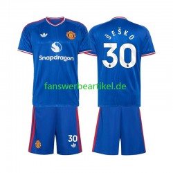 Benjamin Sesko 30 Trikot Manchester United Kinder Auswärtsausrüstung 2026-2027 Kurzarm