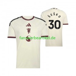 Benjamin Sesko 30 Trikot Manchester United Herren Ausweich ausrüstung 2026-2027 Kurzarm