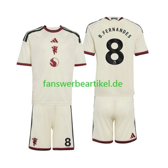 Bruno Fernandes 8 Trikot Manchester United Kinder Ausweich ausrüstung 2026-2027 Kurzarm