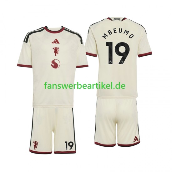 Bryan Mbeumo 19 Trikot Manchester United Kinder Ausweich ausrüstung 2026-2027 Kurzarm