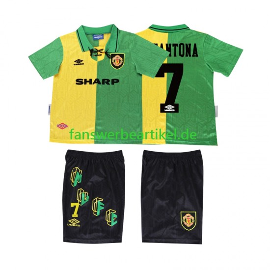 CANTONA 7 Retro 1992 Trikot Manchester United Kinder Ausweich ausrüstung 1994 Kurzarm