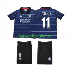 GIGGS 11 Retro 2000 Trikot Manchester United Kinder Auswärtsausrüstung 1999 Kurzarm