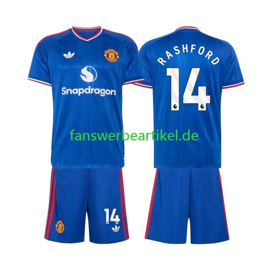Marcus Rashford 14 Trikot Manchester United Kinder Auswärtsausrüstung 2026-2027 Kurzarm
