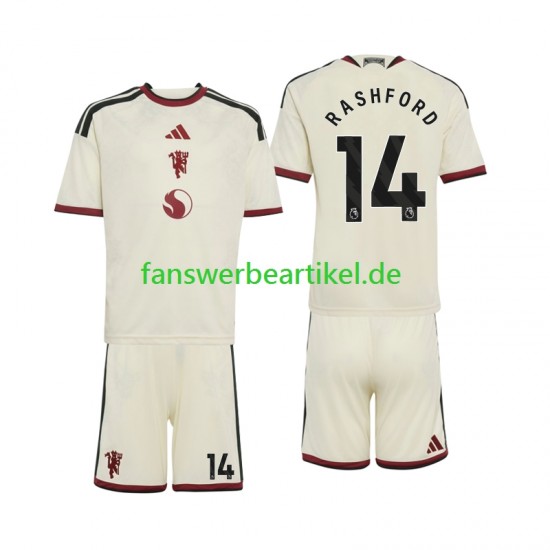 Marcus Rashford 14 Trikot Manchester United Kinder Ausweich ausrüstung 2026-2027 Kurzarm