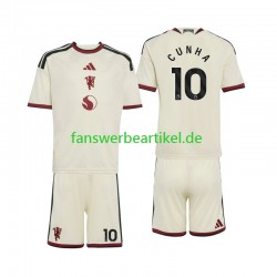 Matheus Cunha 10 Trikot Manchester United Kinder Ausweich ausrüstung 2026-2027 Kurzarm