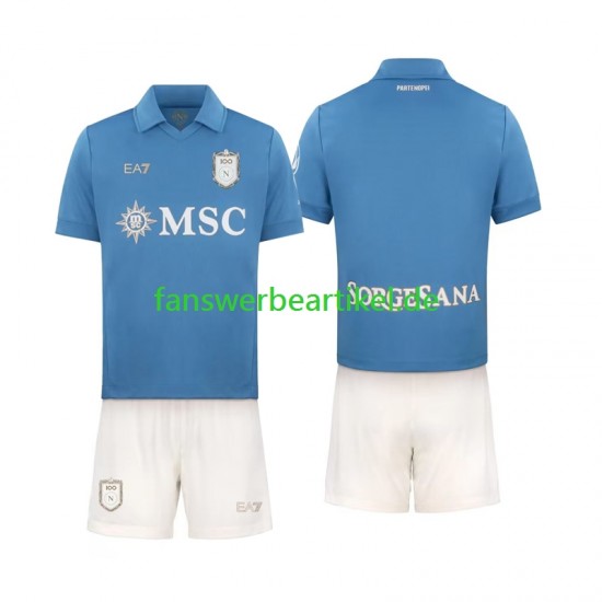 Trikot SSC Neaples Kinder Heimausrüstung 2026-2027 Kurzarm