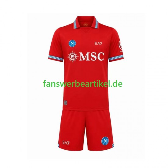 Trikot SSC Neaples Kinder Ausweich ausrüstung 2026-2027 Kurzarm