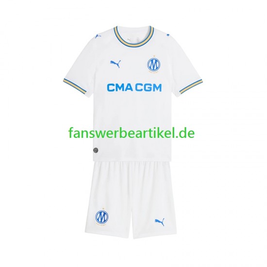 Trikot Olympique Marseille Kinder Heimausrüstung 2026-2027 Kurzarm