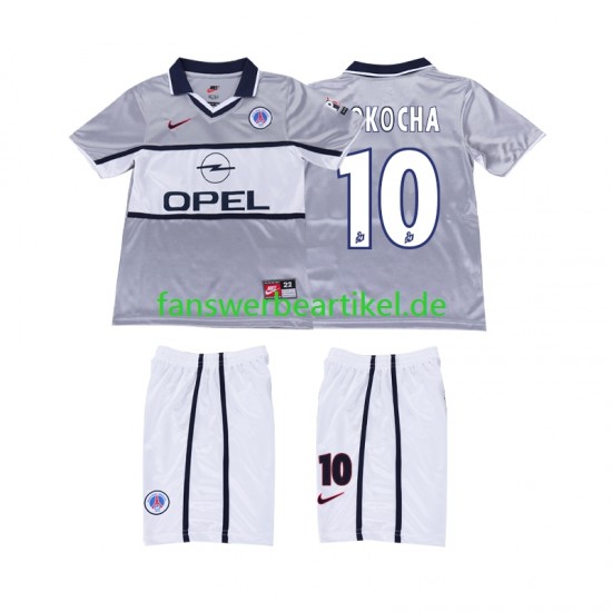 OKOCHA 10 Retro 2000 2001 Trikot Paris Saint-Germain Kinder Auswärtsausrüstung Kurzarm