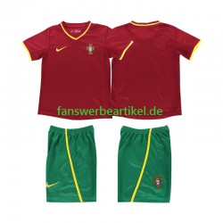 Retro 2002 Trikot Portugal Kinder Heimausrüstung Kurzarm