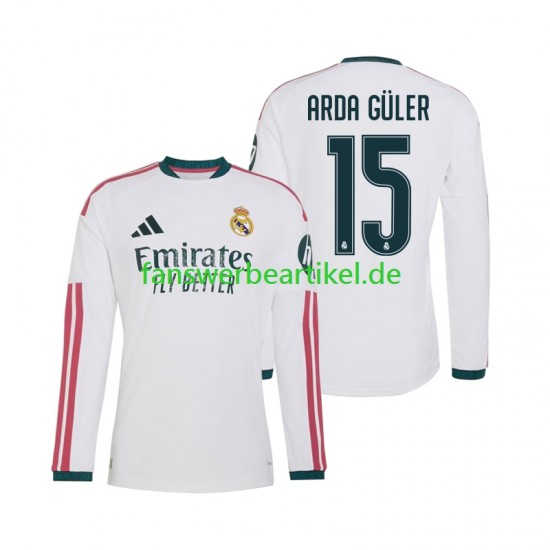 Arda Guler 15 Trikot Real Madrid Herren Heimausrüstung 2026-2027 Langarm