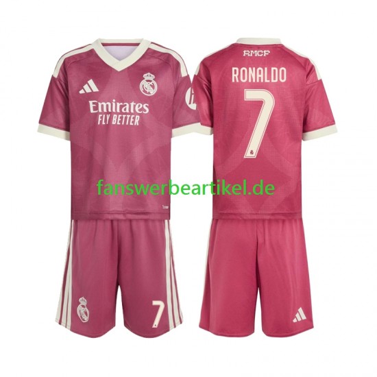 Cristiano Ronaldo 7 Trikot Real Madrid Kinder Ausweich ausrüstung 2026-2027 Kurzarm