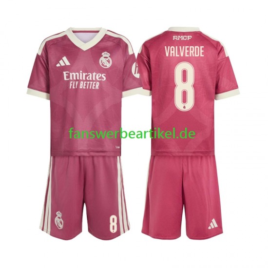 Federico Valverde 8 Trikot Real Madrid Kinder Ausweich ausrüstung 2026-2027 Kurzarm