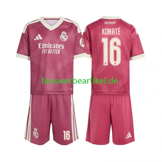 Ibrahima Konate 16 Trikot Real Madrid Kinder Ausweich ausrüstung 2026-2027 Kurzarm