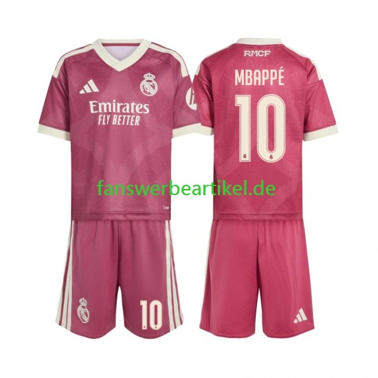 Kylian Mbappe 10 Trikot Real Madrid Kinder Ausweich ausrüstung 2026-2027 Kurzarm