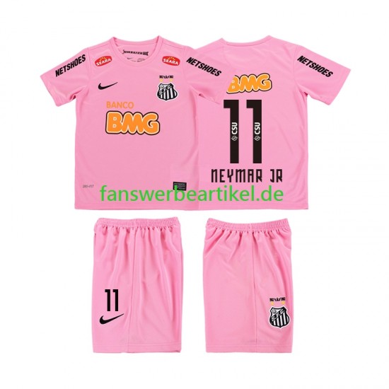 Santos Neymar JR 11 Retro 2012 2013 Trikot Kinder Viertes ausrüstung Kurzarm