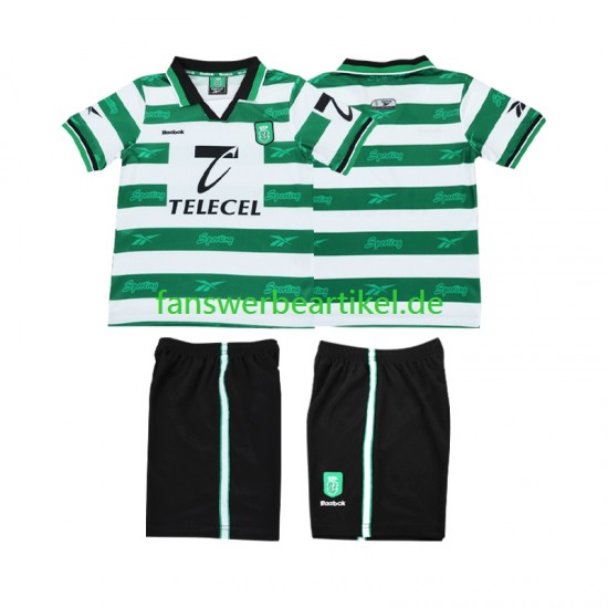 Retro 2000 Trikot Sporting CP Kinder Heimausrüstung 1999 Kurzarm