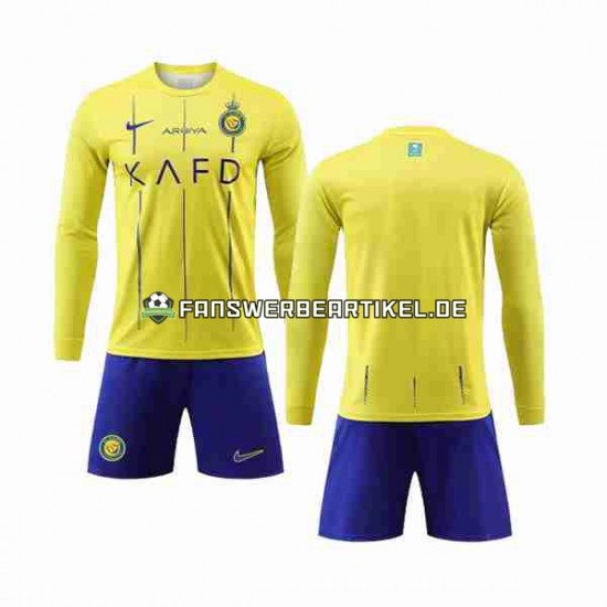 Trikot Al-Nassr Kinder Heimausrüstung 2023-2024 Langarm