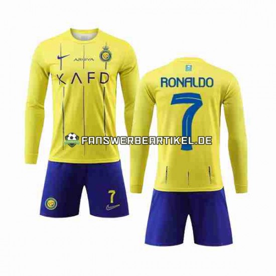 Cristiano Ronaldo 7 Trikot Al-Nassr Kinder Heimausrüstung 2023-2024 Langarm