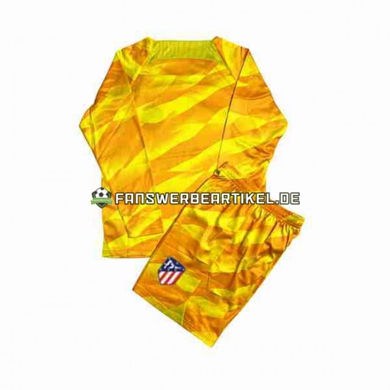 Torwart Trikot Atlético Madrid Kinder Orange 2023-2024 Langarm