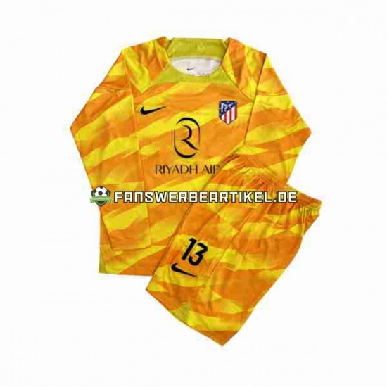 Jan Oblak 13 Torwart Trikot Atlético Madrid Kinder Orange 2023-2024 Langarm