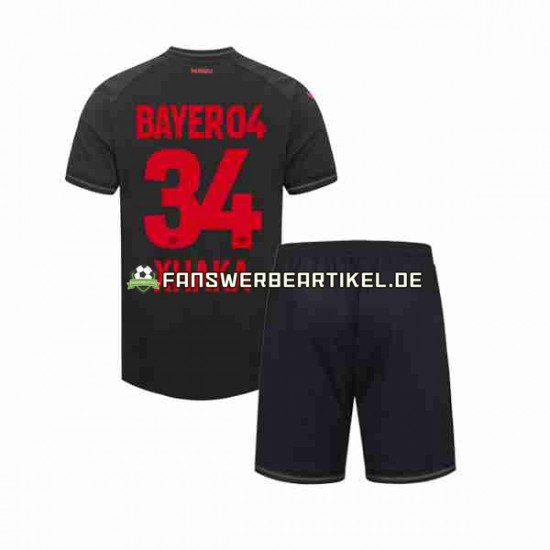 Granit Xhaka 34 Trikot Bayer 04 Leverkusen Kinder Heimausrüstung 2023-2024 Kurzarm