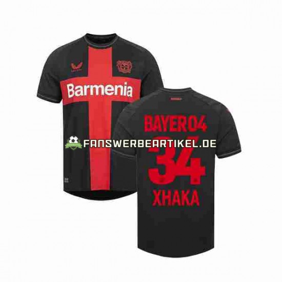 Granit Xhaka 34 Trikot Bayer 04 Leverkusen Herren Heimausrüstung 2023-2024 Kurzarm