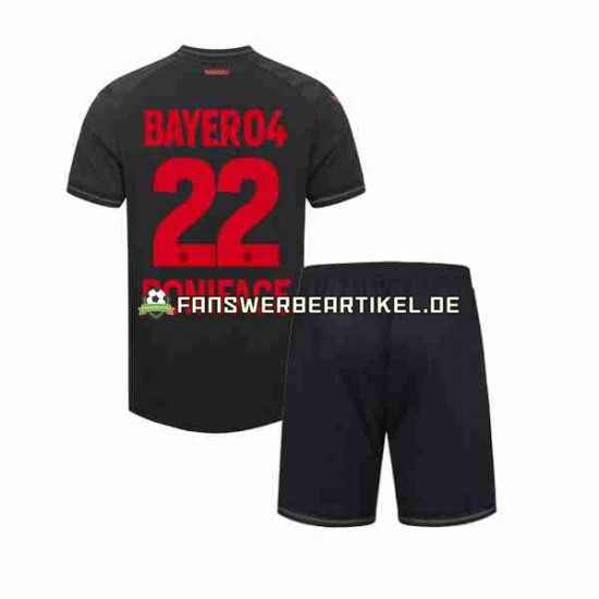 Victor Boniface 22 Trikot Bayer 04 Leverkusen Kinder Heimausrüstung 2023-2024 Kurzarm