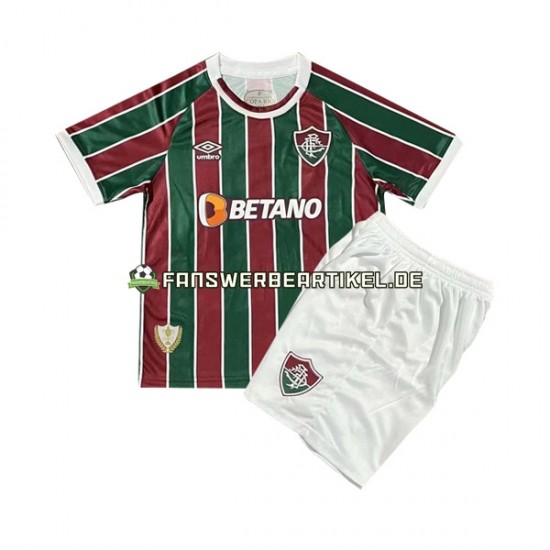 Trikot Fluminense Kinder Heimausrüstung 2023-2024 Kurzarm