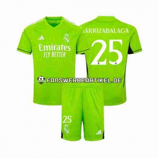 Kepa Arrizabalaga 25 Torwart Trikot Real Madrid Kinder Heimausrüstung 2023-2024 Kurzarm