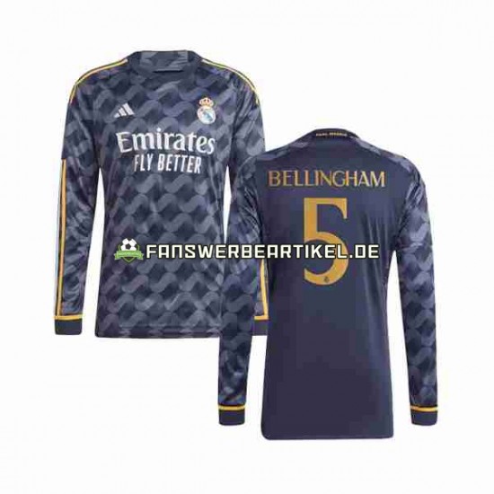 Jude Bellingham 5 Trikot Real Madrid Herren Auswärtsausrüstung 2023-2024 Langarm