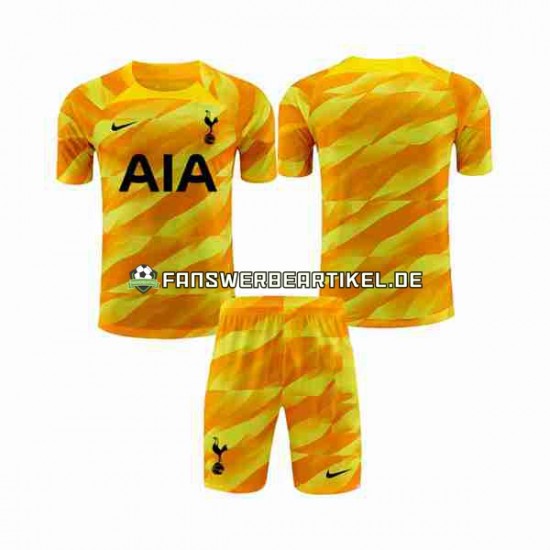 Torwart Trikot Tottenham Hotspur Kinder Auswärtsausrüstung Orange 2023-2024 Kurzarm