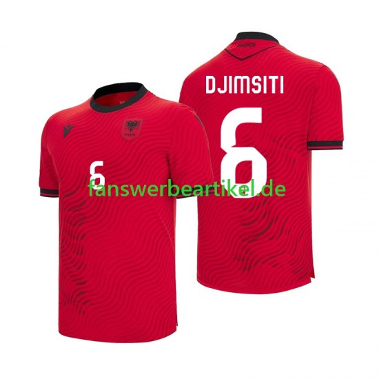 Berat Djimsiti 6 Trikot Albanien Herren Heimausrüstung WM 2026 Kurzarm