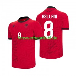 Kristjan Asllani 8 Trikot Albanien Herren Heimausrüstung WM 2026 Kurzarm